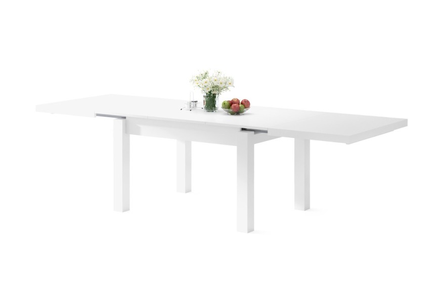 ROYAL Matte White - EXTENDABLE TABLE TO 2.7 m