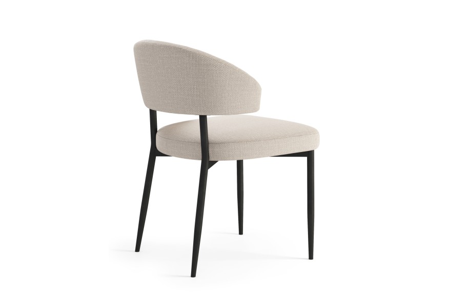 IRIS Beige (Basel 24 fabric) - MODERN UPHOLSTERED CHAIR FOR LIVING ROOM/ DINING ROOM/LOFT